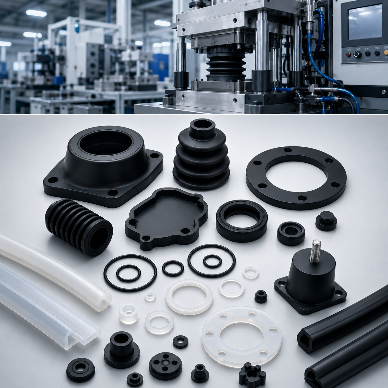 Custom rubber seals for industrial machinery applications